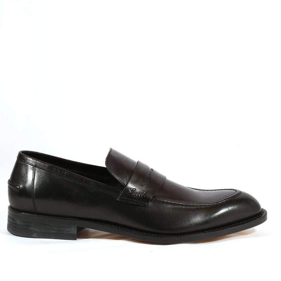 Gucci Men's Shoes Classic Smooth Black Leather Loafers (GGM1541)