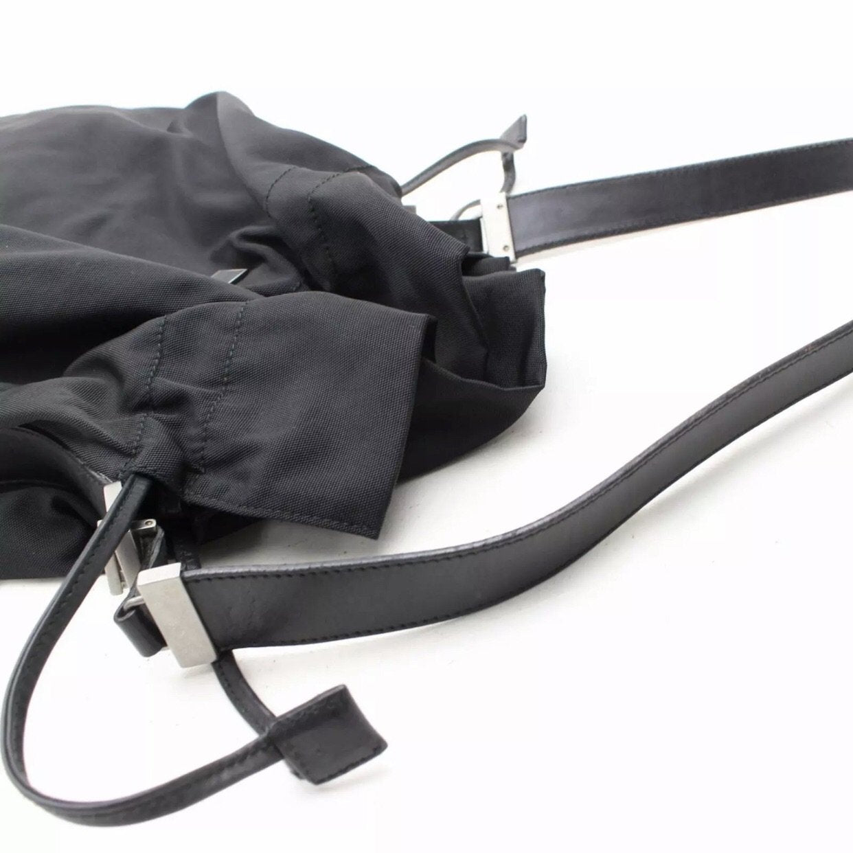 Gucci Nylon Drawstring Bucket Tote Bag