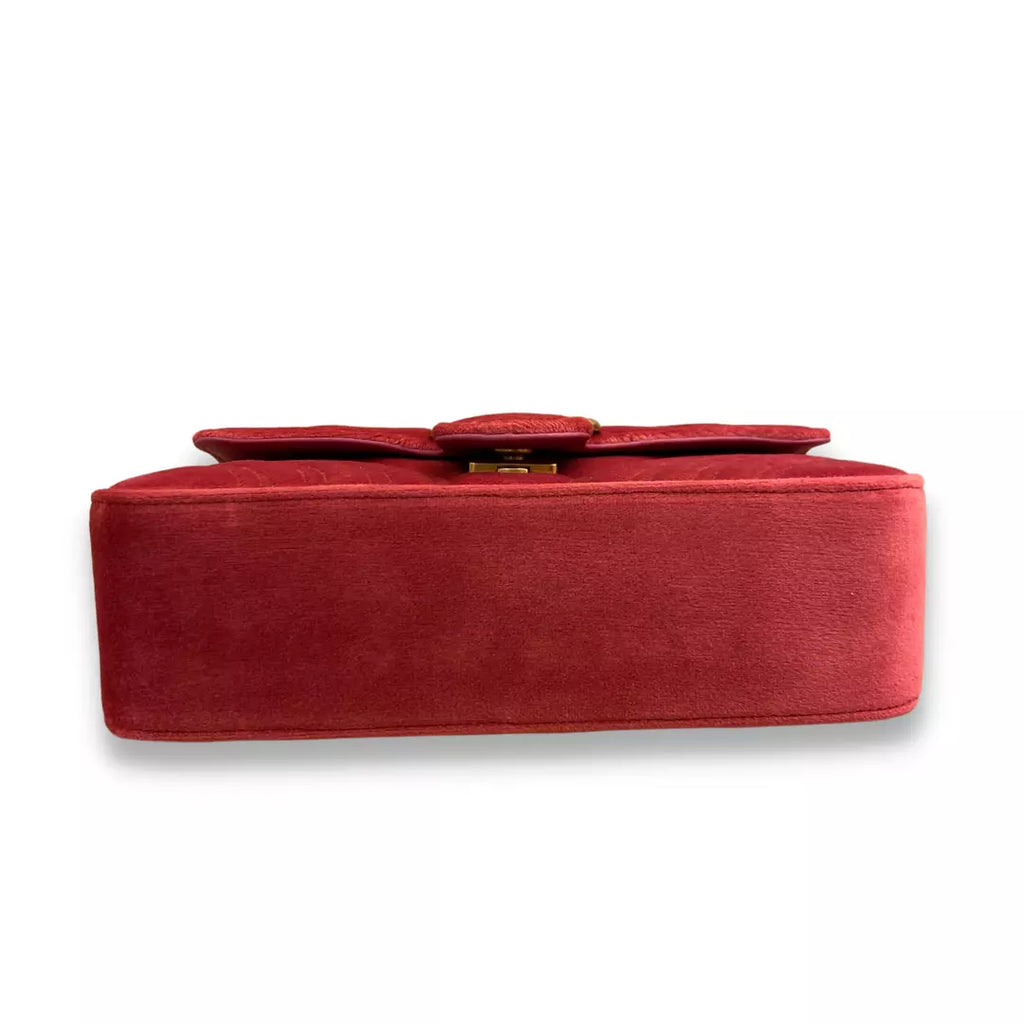 Gucci Pink Metalassé Velvet GG Marmont Bag