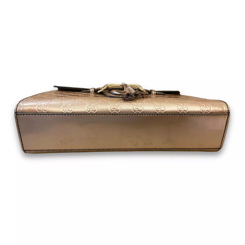 GUCCI PINK MONOGRAM METALLIC BAG