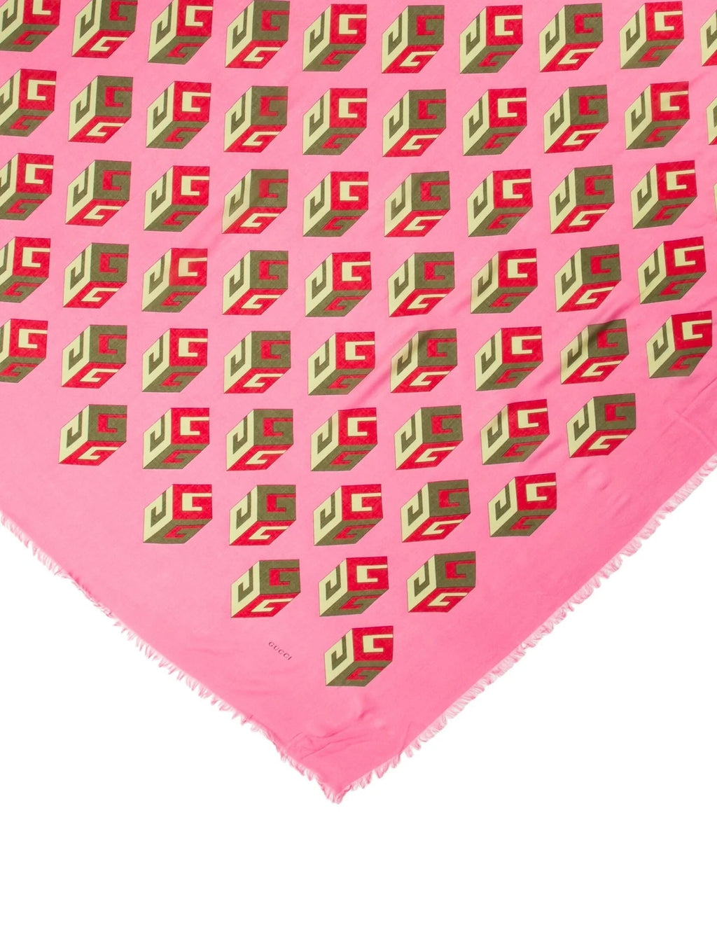 GUCCI GG CUBES SILK BLEND  SCARF