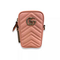 Gucci Pink Matelassé Leather GG Marmont Mini Bag
