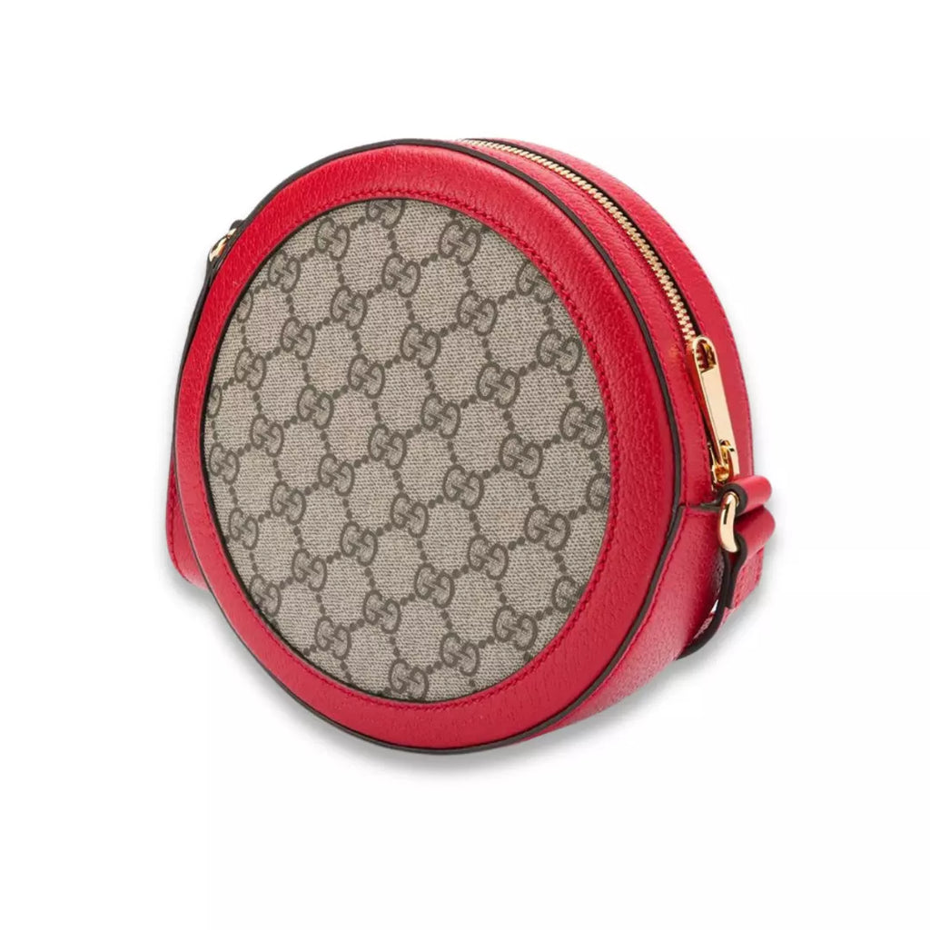 Gucci Red GG Supreme Canvas Apple Round Bag