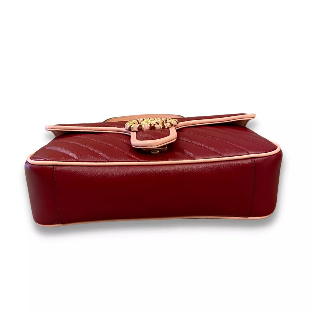 GUCCI RED/PINK MARMONT BAG