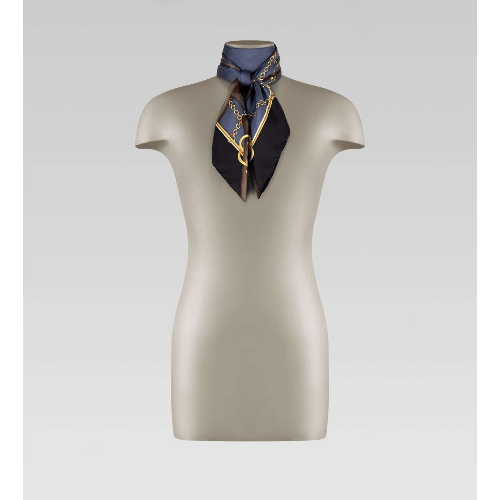 Gucci Shadow Grey Relia Print Foulard (GGSH111)