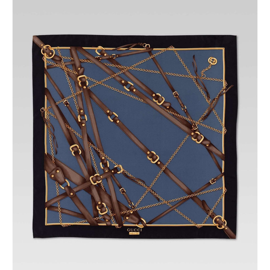 Gucci Shadow Grey Relia Print Foulard (GGSH111)