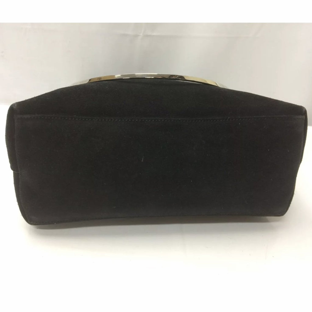 Gucci Suede Looping Purse With Bracelet Handle