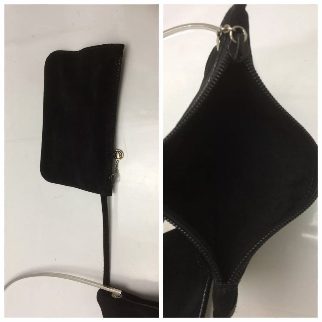 Gucci Suede Looping Purse With Bracelet Handle