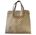 Gucci Supreme Monogram GG Large Shopper Tote-Bags-Gucci-Brown-JustGorgeousStudio.com