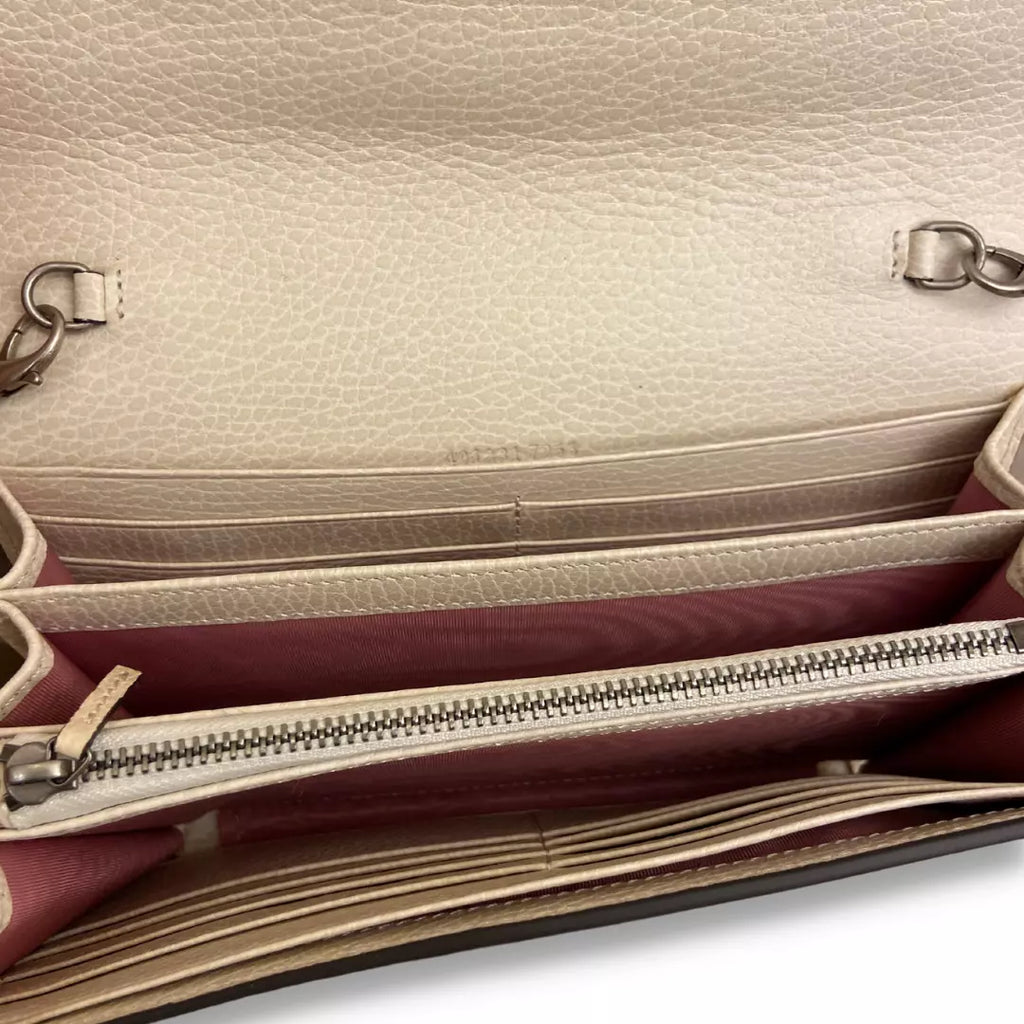 Gucci White Dionysus leather mini chain bag