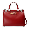 Gucci Zumi Women's Handbag Red MEDIUM Smooth Calf-Skin Leather Shoulder Bag (GG2053)