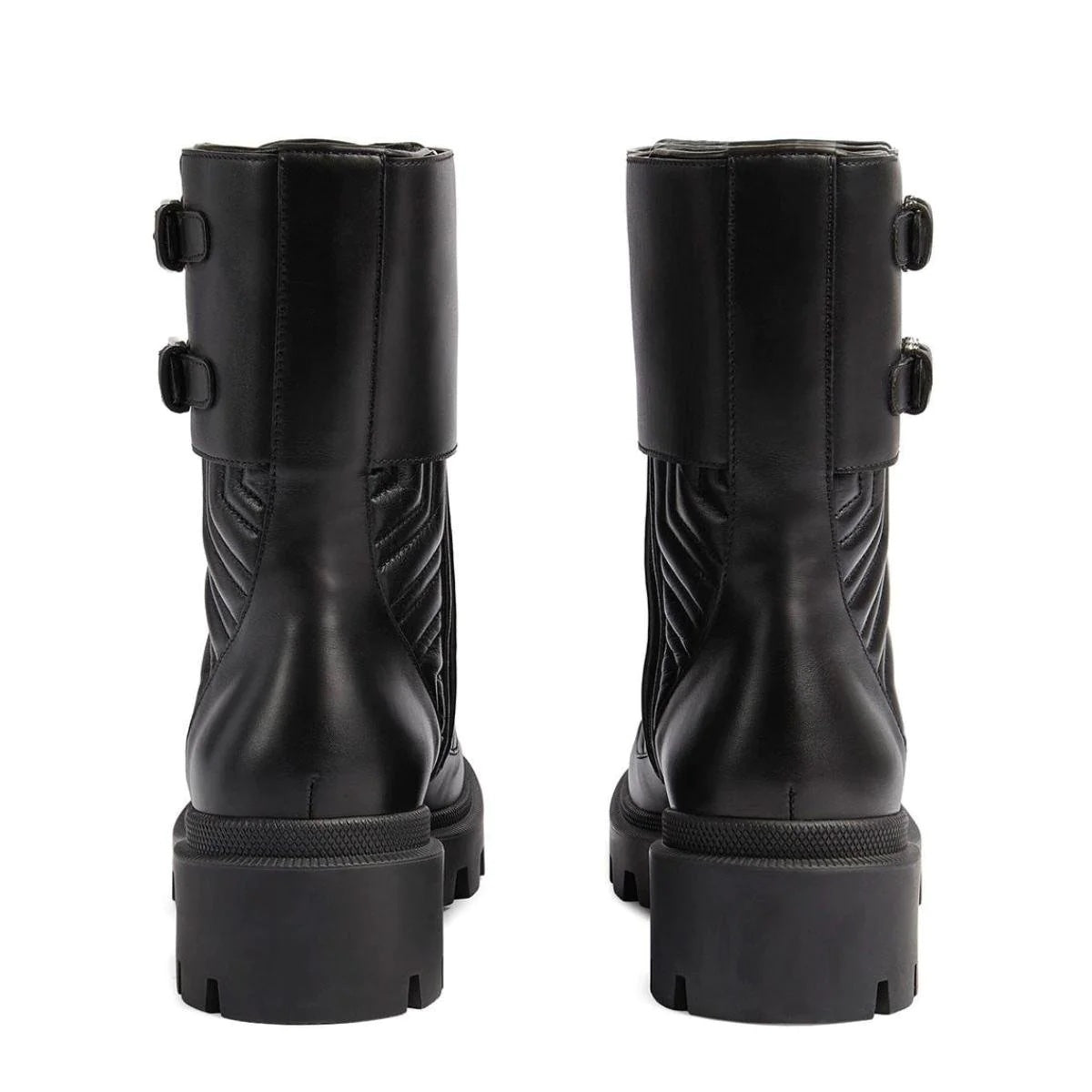 GUCCI GG FRANCES MATELASSE PLATFORM COMBAT BOOTS