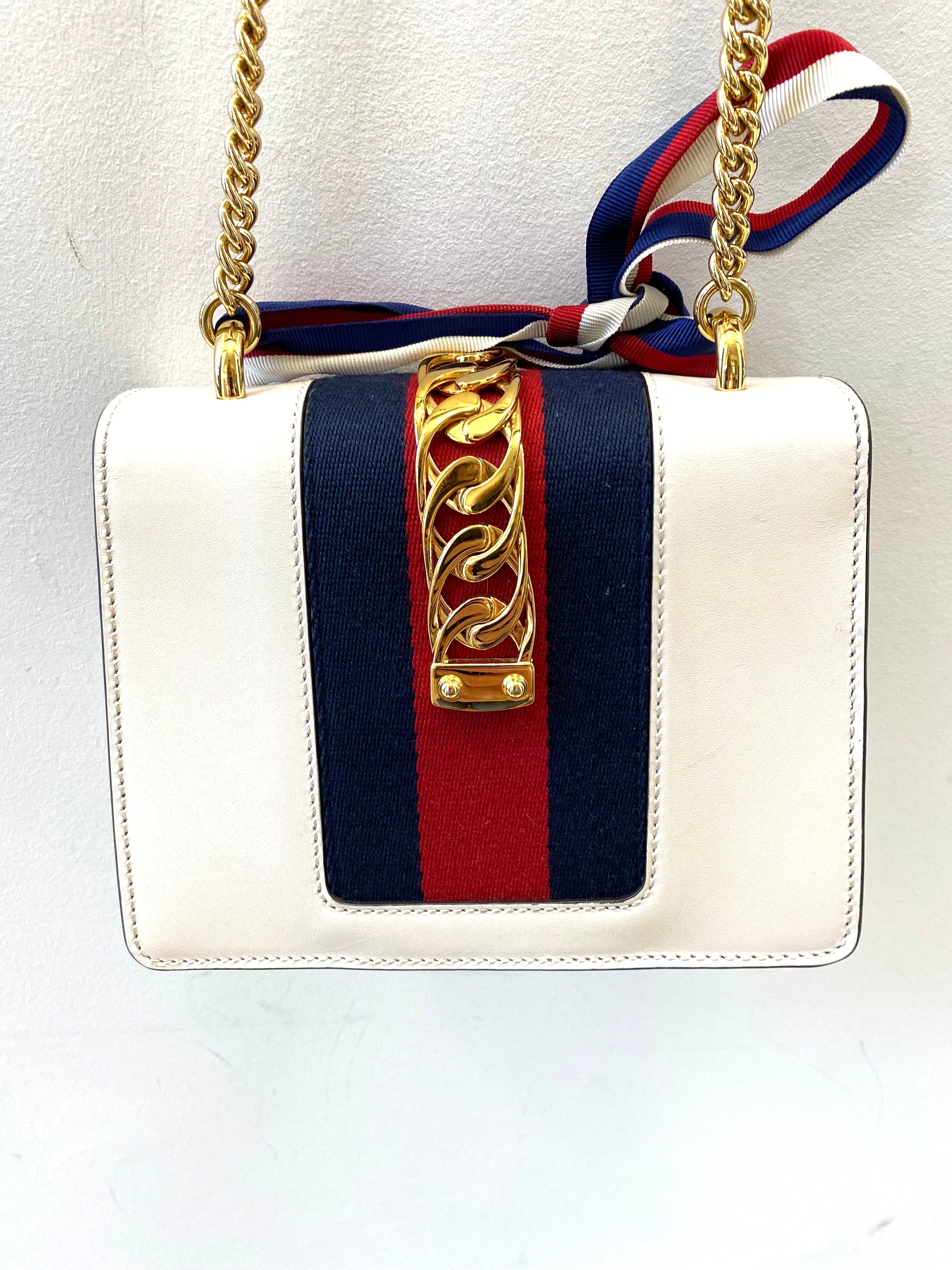 GUCCI SYLVIE LEATHER MINI CHAIN BAG