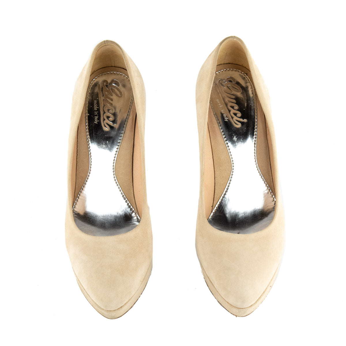 Gucci Beige Suede Platform Pumps Size US 7.5 | EU 37.5