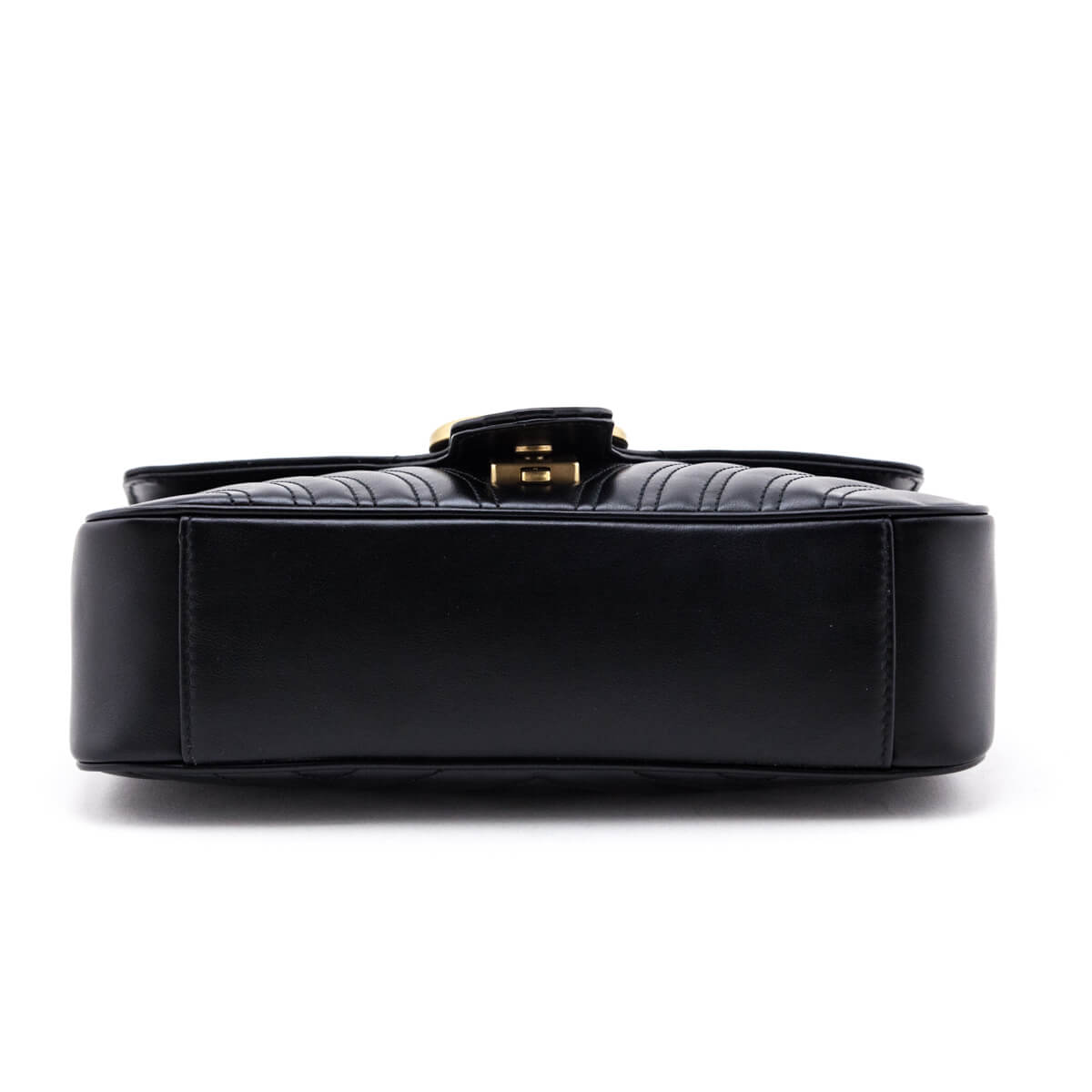 Gucci Black Calfskin Matelasse Small GG Marmont Shoulder Bag