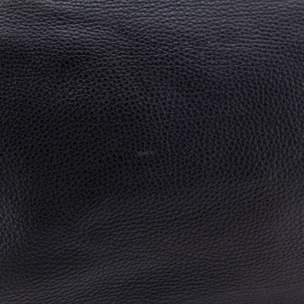 Gucci Black Pebbled Calfskin 1973 Top Handle Bag