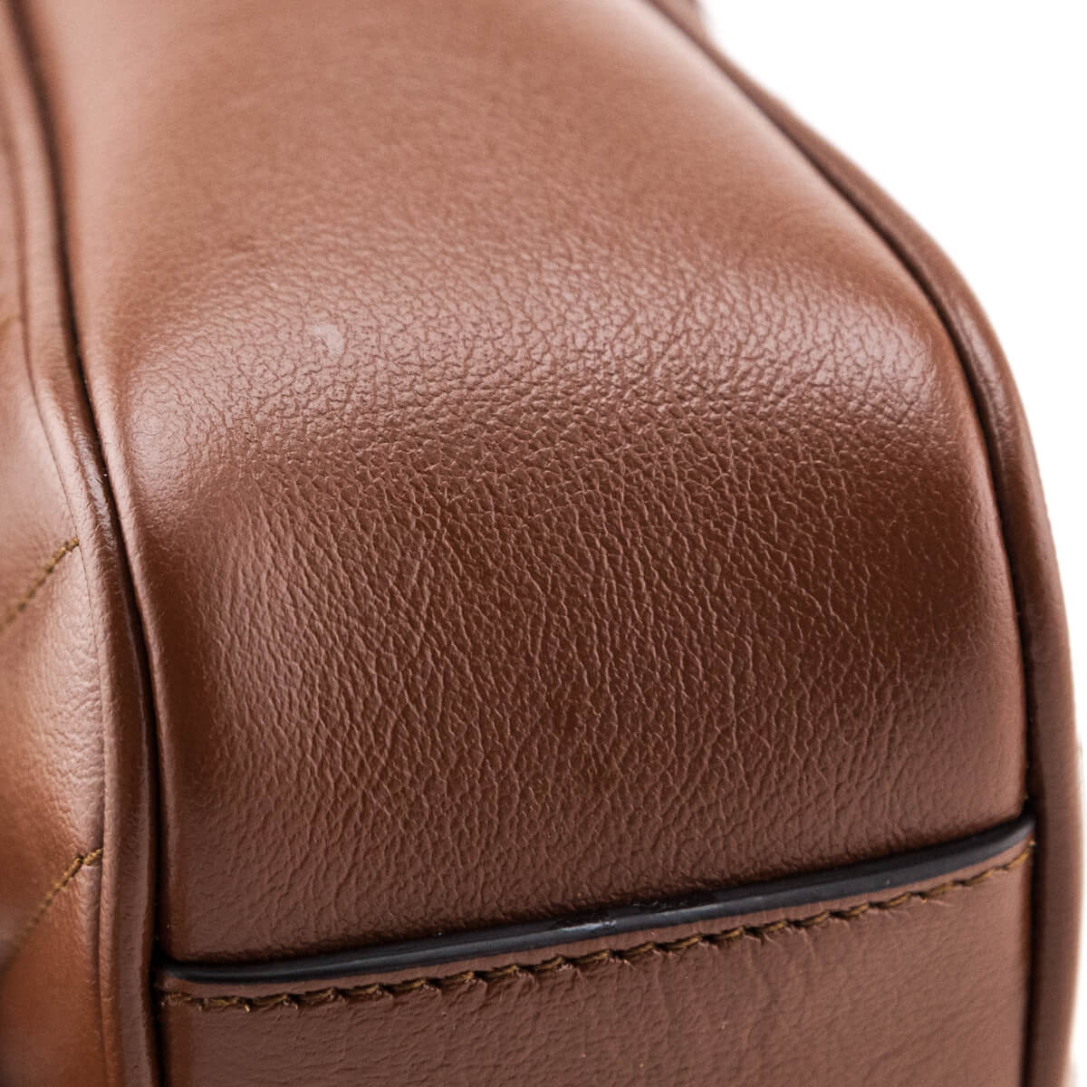 Gucci Brown Diagonal Matelasse Calfskin GG Marmont Mini Shoulder Bag
