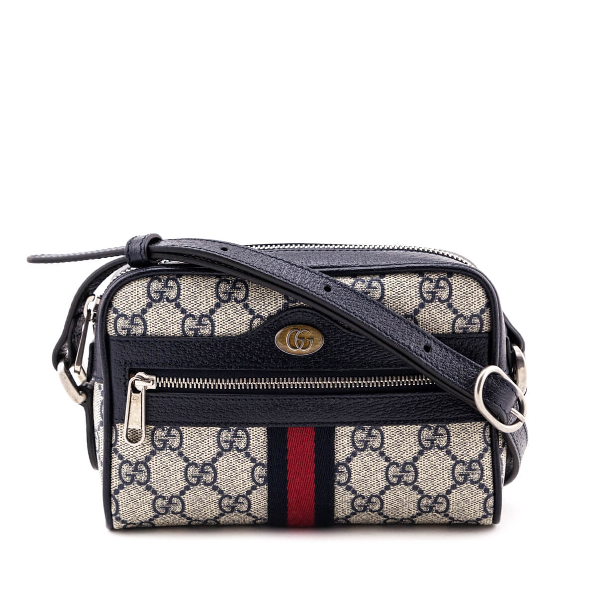 Gucci Navy GG Supreme Mini Ophidia GG Crossbody