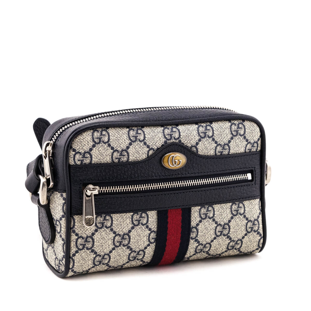 Gucci Navy GG Supreme Mini Ophidia GG Crossbody