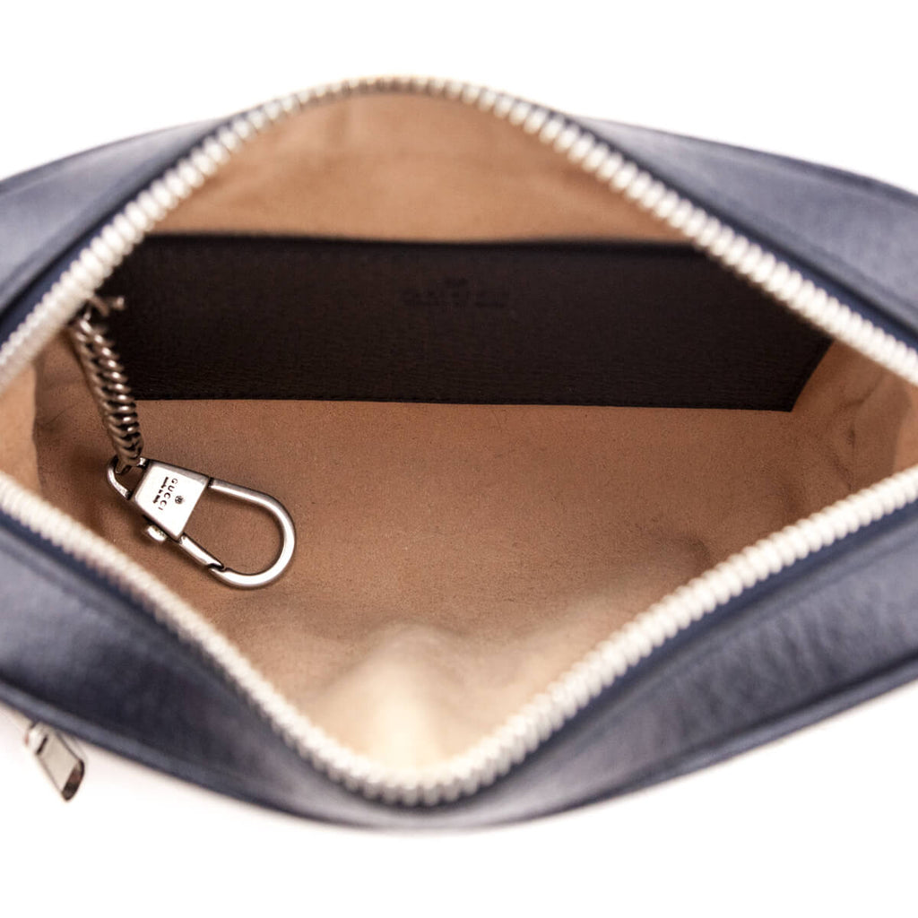 Gucci Navy GG Supreme Mini Ophidia GG Crossbody