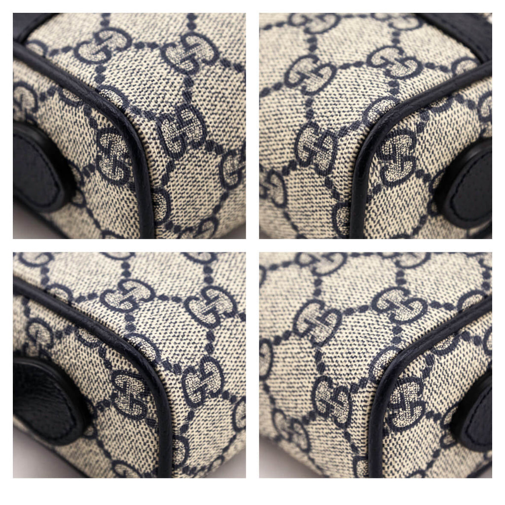 Gucci Navy GG Supreme Mini Ophidia GG Crossbody
