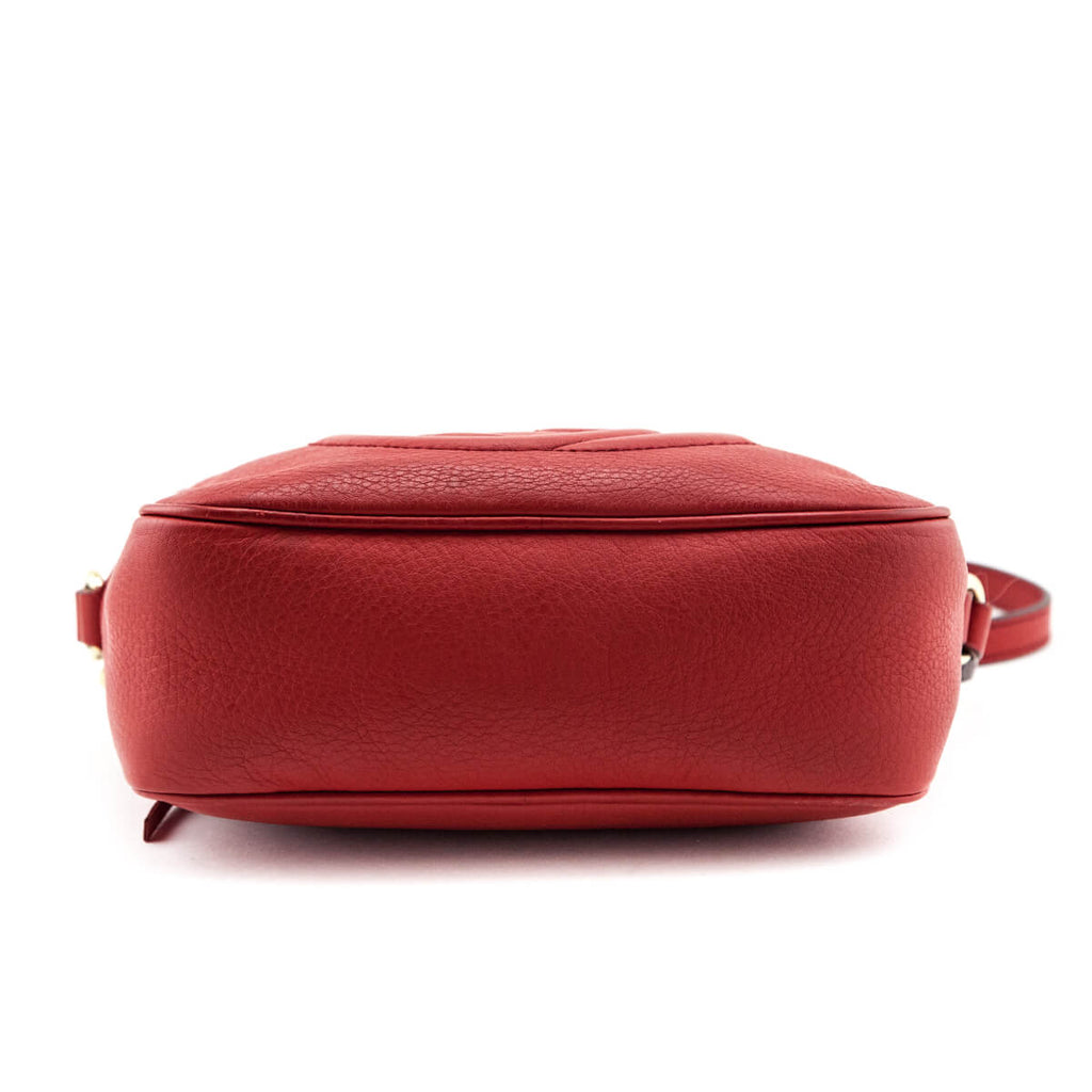 Gucci Red Pebbled Calfskin Soho Disco Crossbody