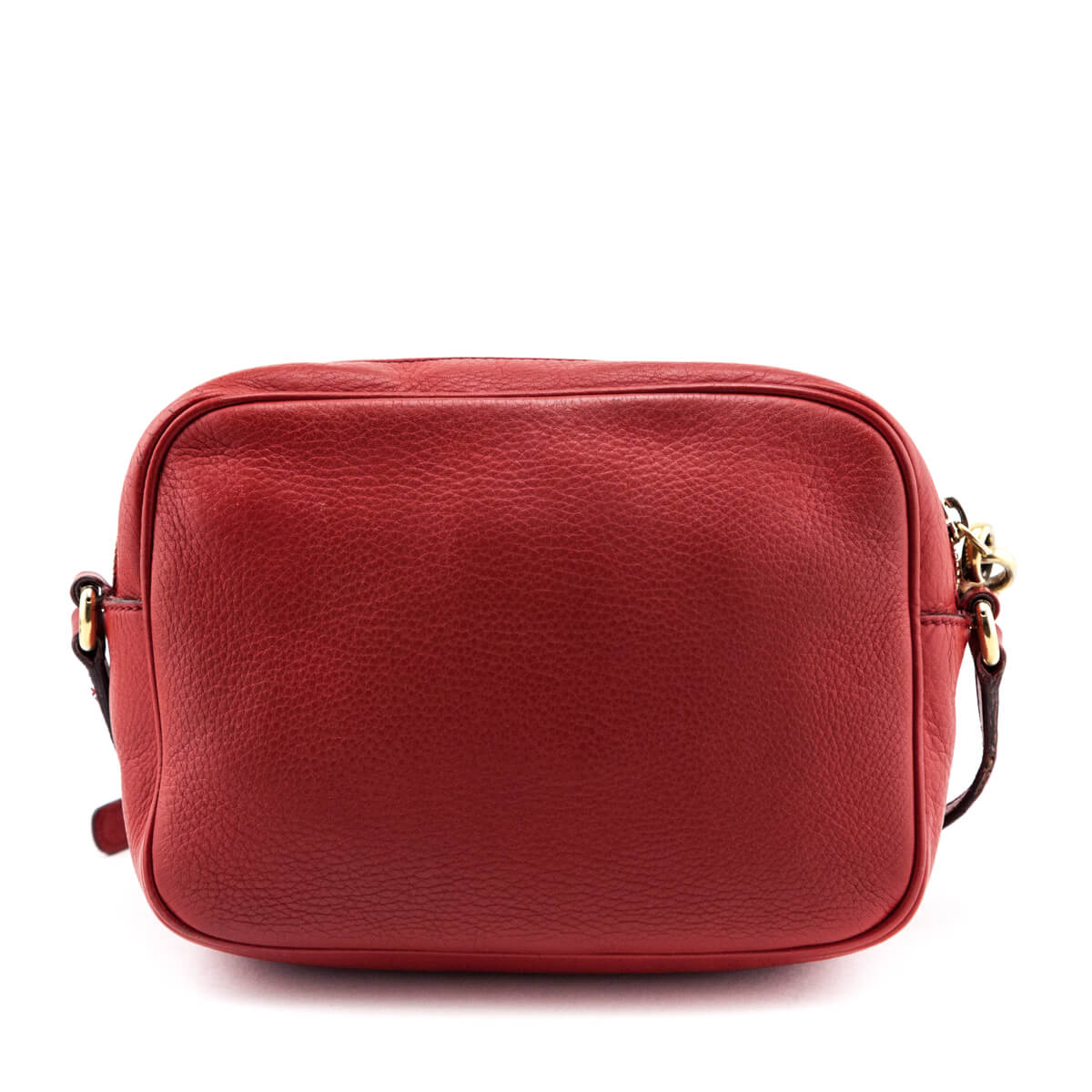 Gucci Red Pebbled Calfskin Soho Disco Crossbody