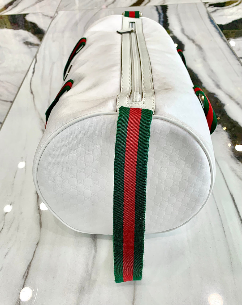 GUCCI MICRO GG WEB NYLON DUFFEL BAG