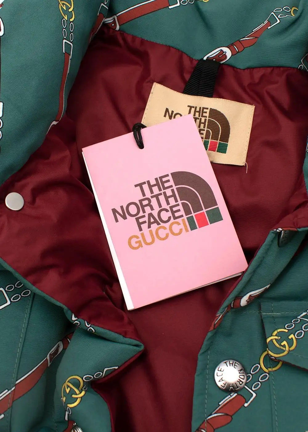 GUCCI X THE NORTH FACE CHAIN PRINT PADDED GILET
