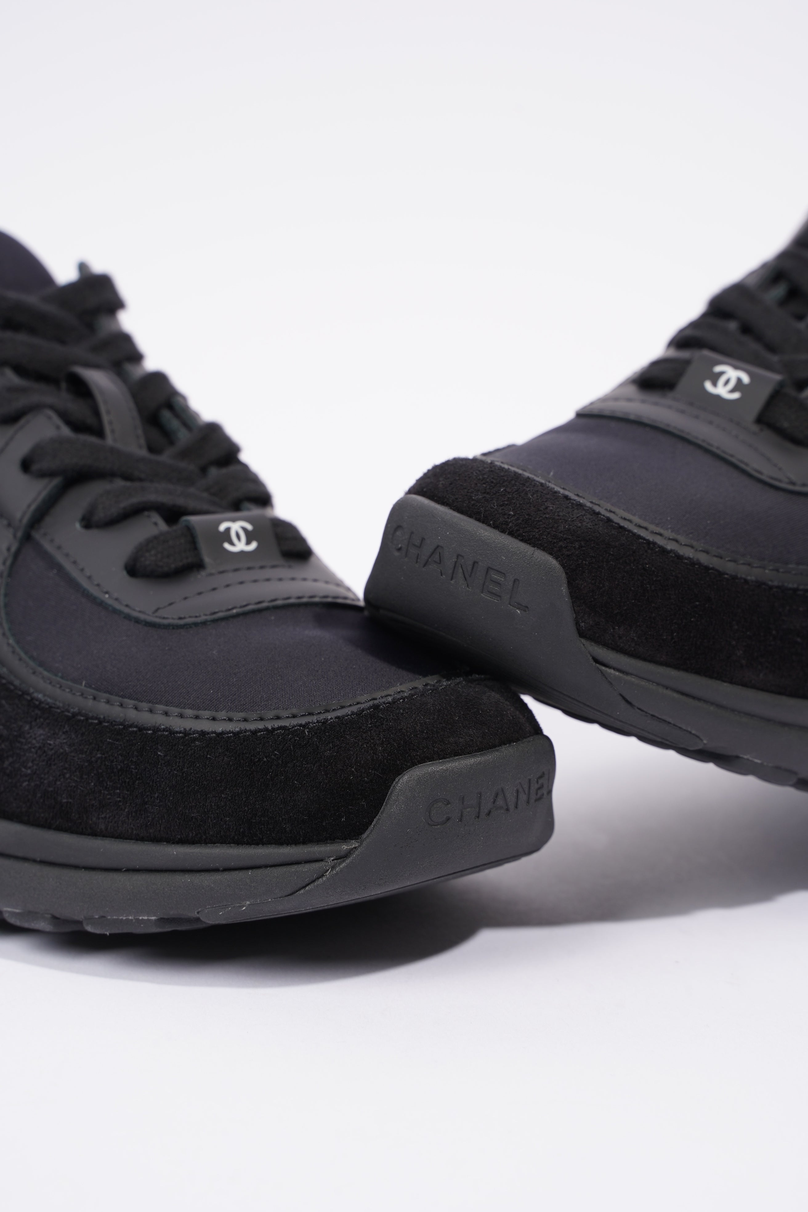 Chanel CC Logo Sneaker Black Suede EU 38 UK 5