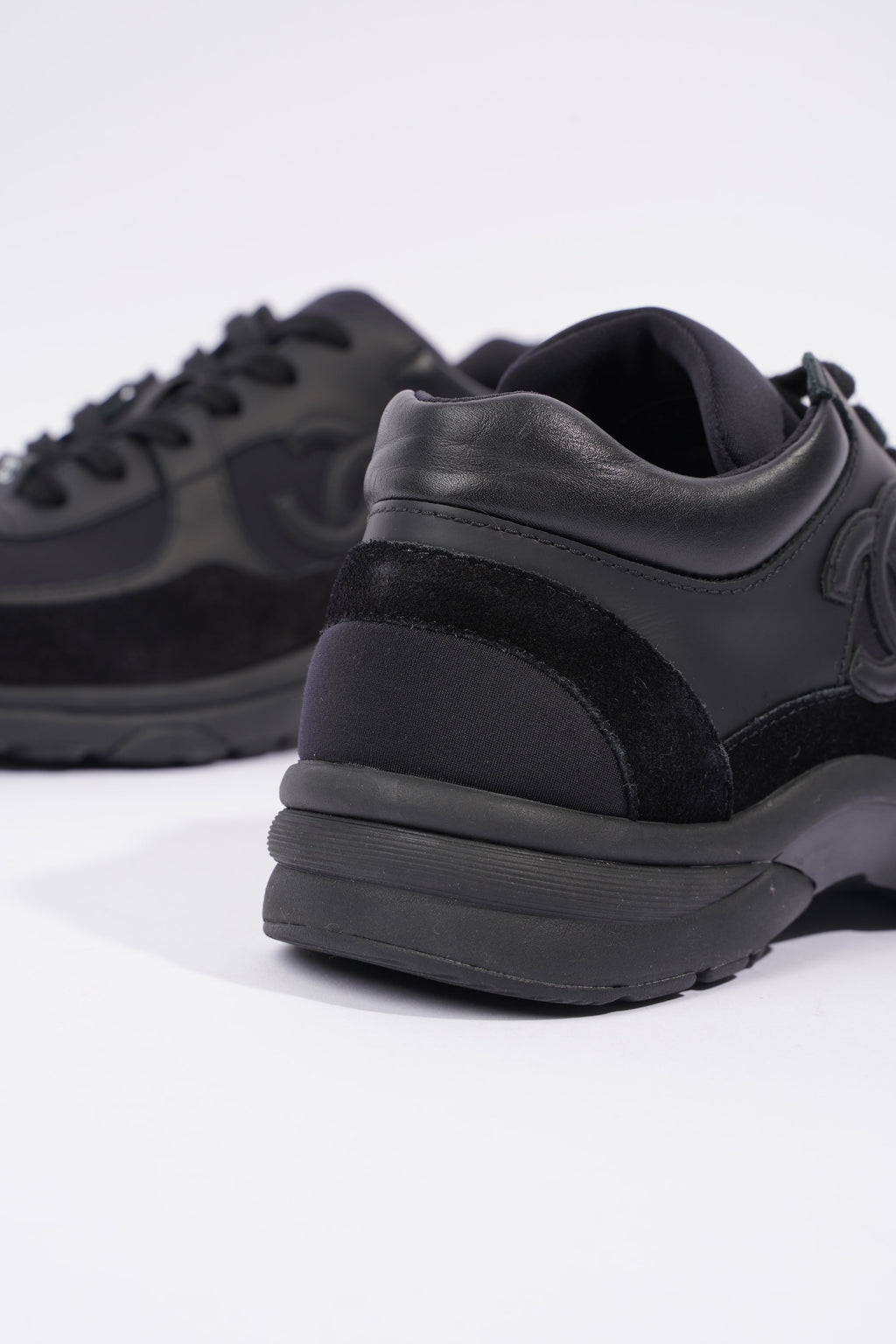 Chanel CC Logo Sneaker Black Suede EU 38 UK 5