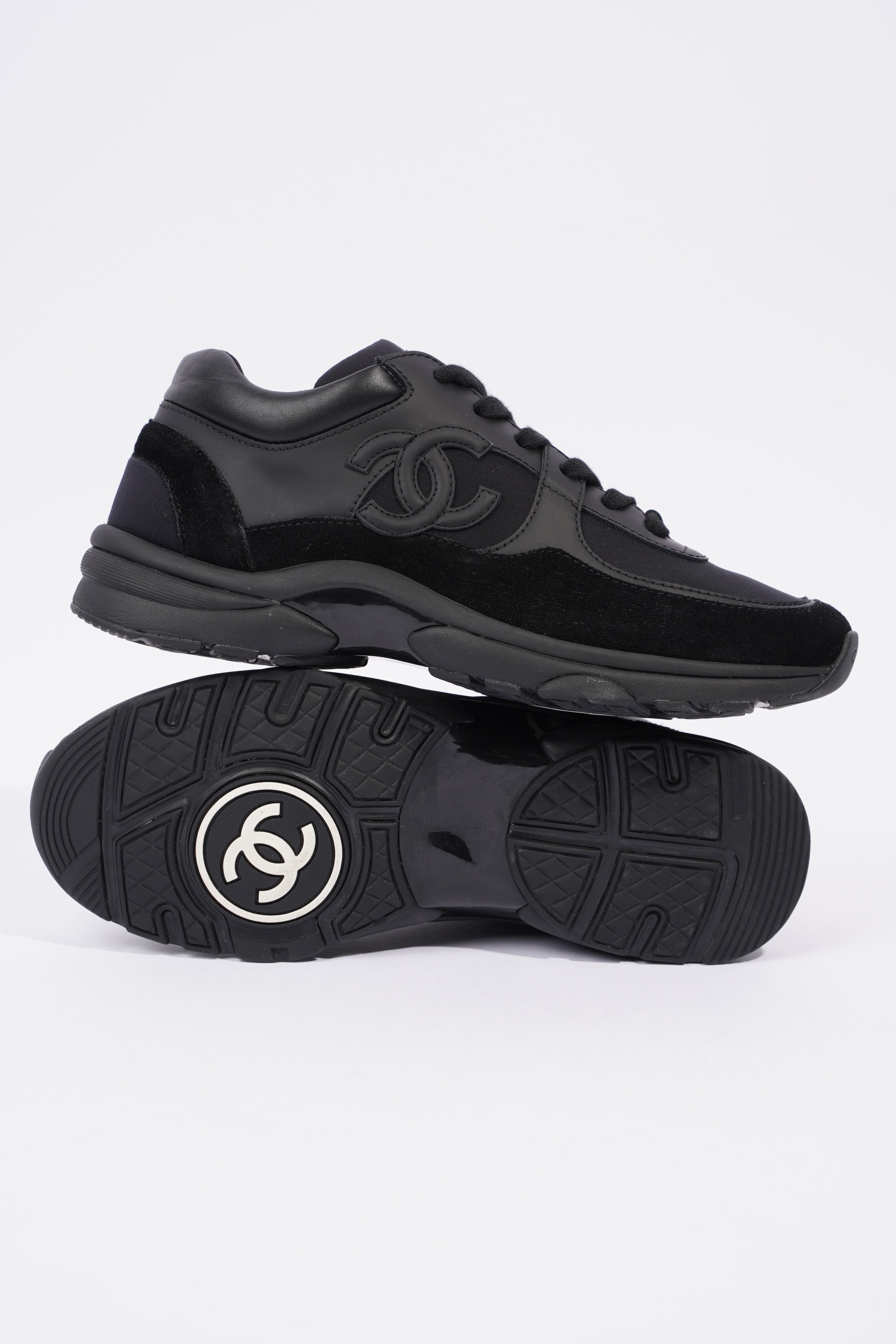 Chanel CC Logo Sneaker Black Suede EU 38 UK 5