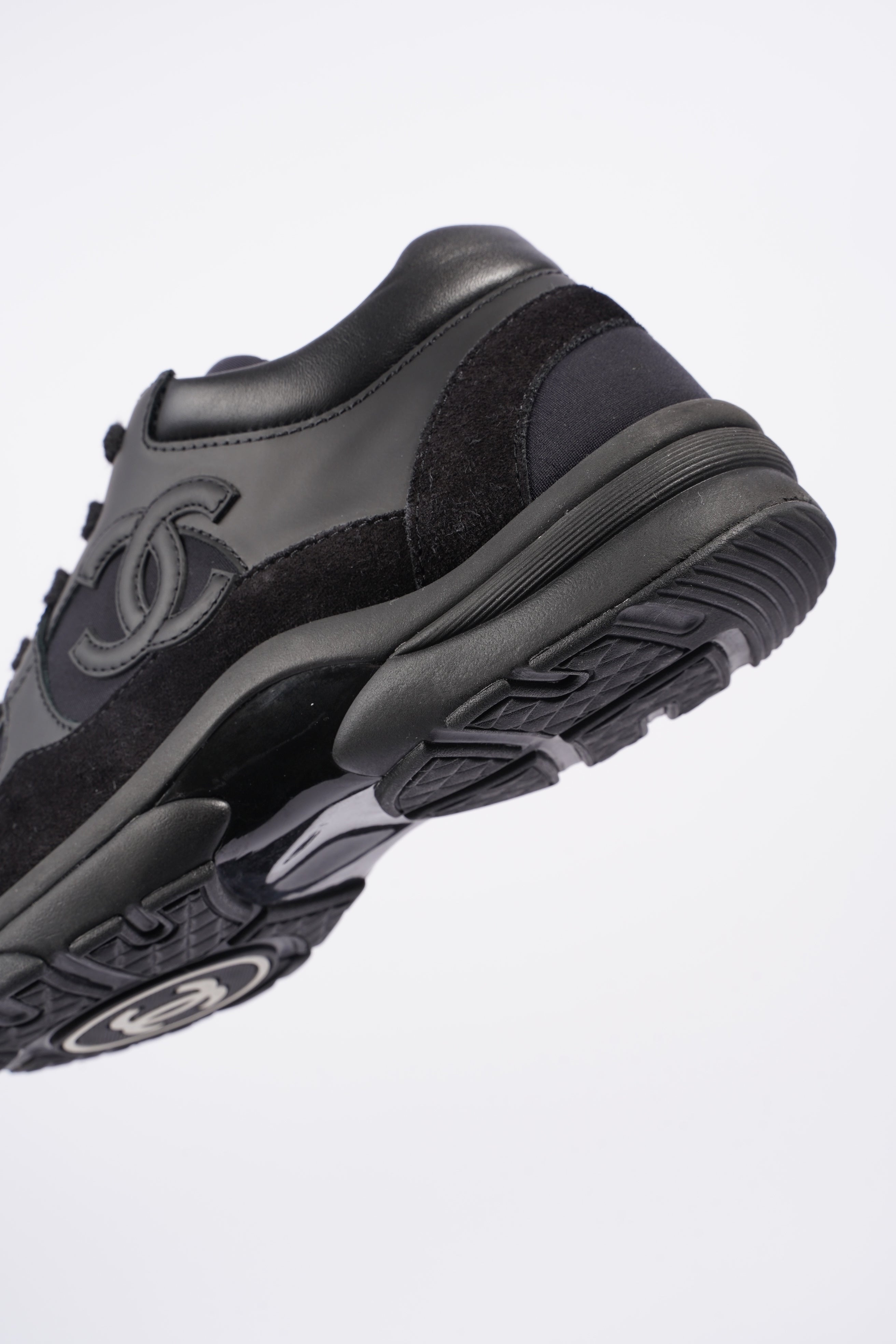 Chanel CC Logo Sneaker Black Suede EU 38 UK 5