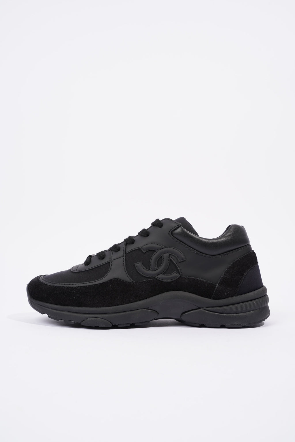 Chanel CC Logo Sneaker Black Suede EU 38 UK 5