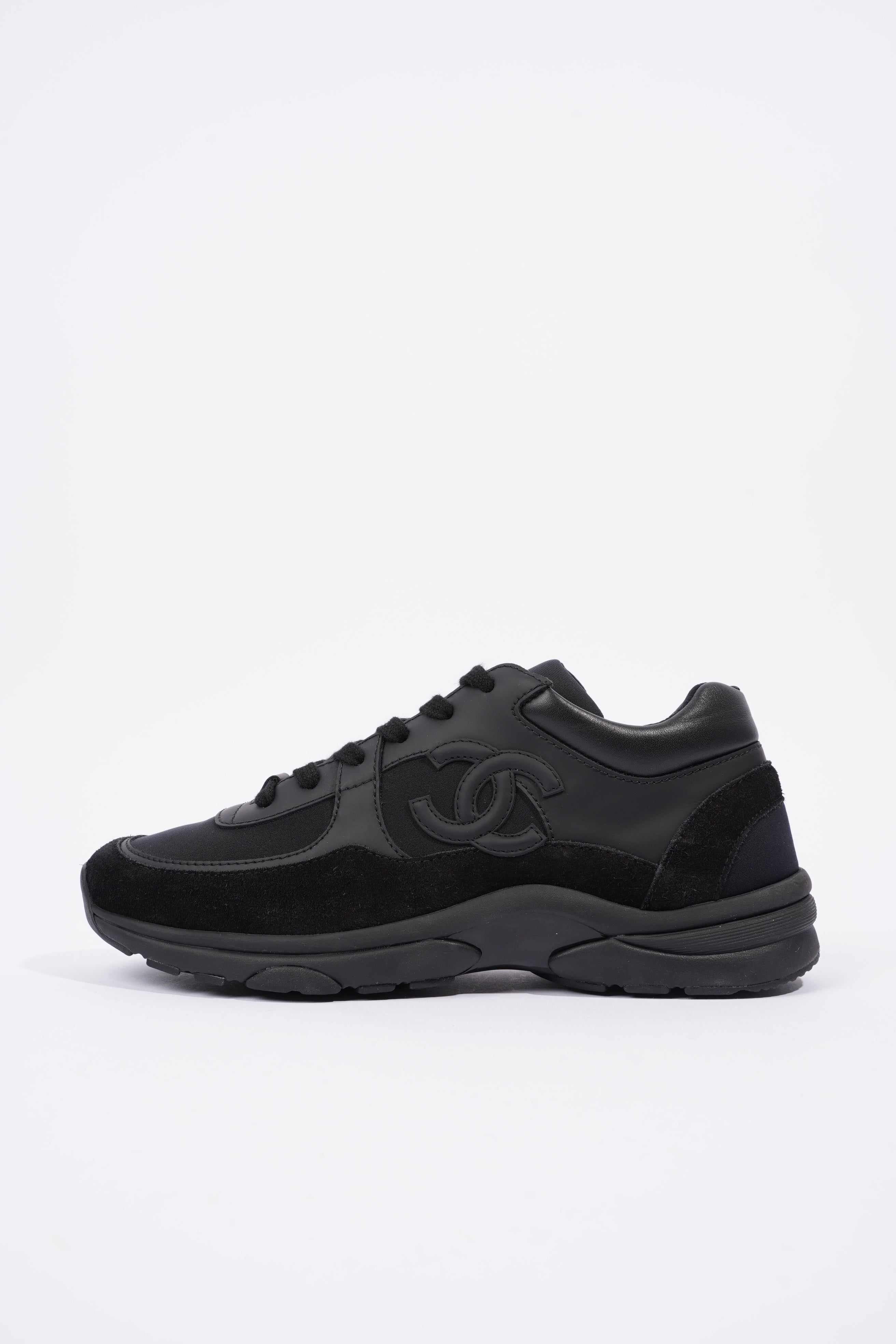 Chanel CC Logo Sneaker Black Suede EU 38 UK 5