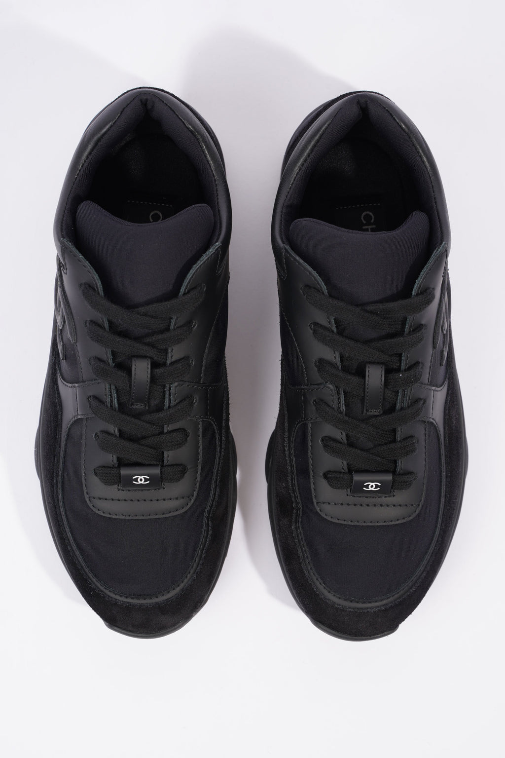 Chanel CC Logo Sneaker Black Suede EU 38 UK 5