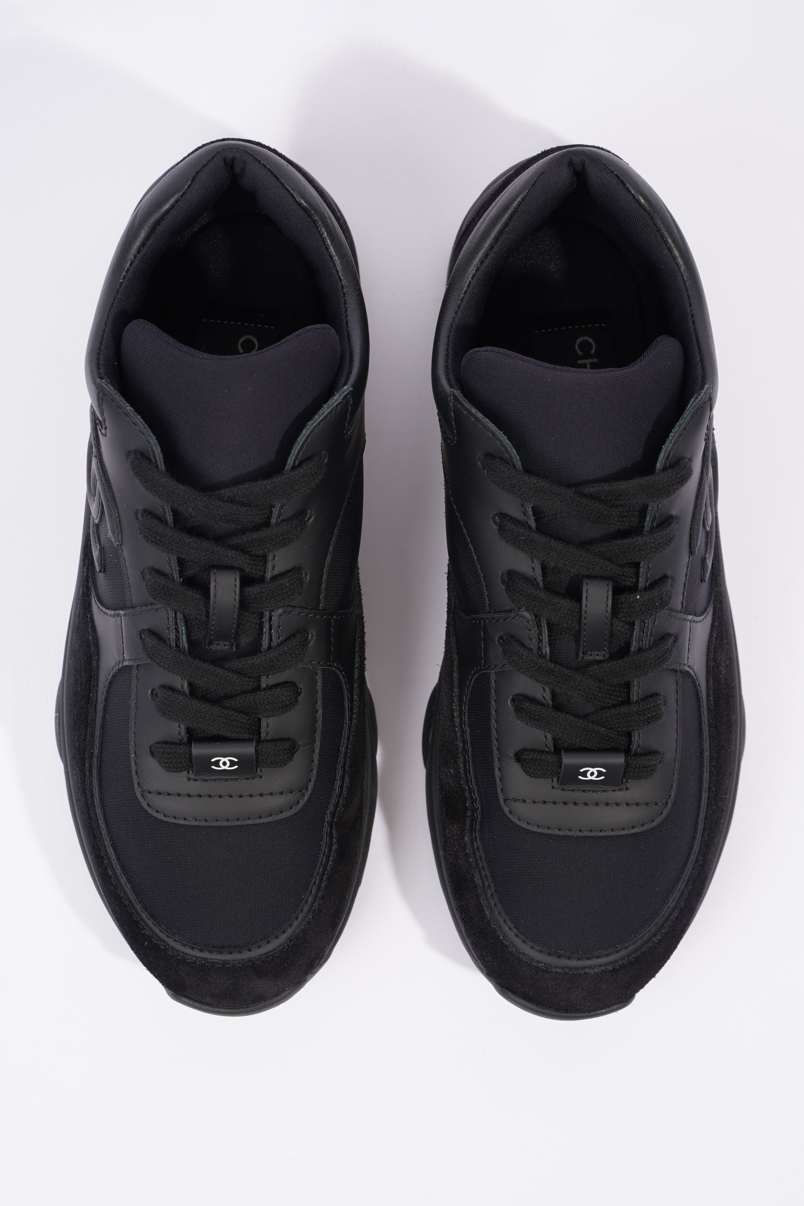 Chanel CC Logo Sneaker Black Suede EU 38 UK 5