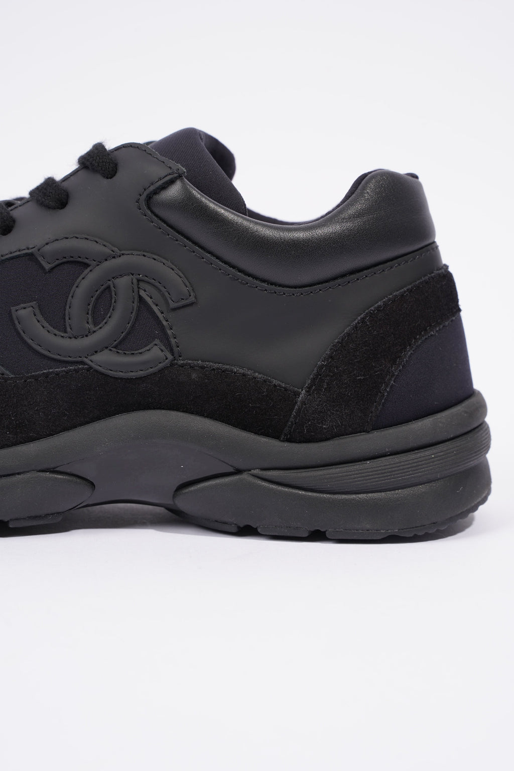 Chanel CC Logo Sneaker Black Suede EU 38 UK 5