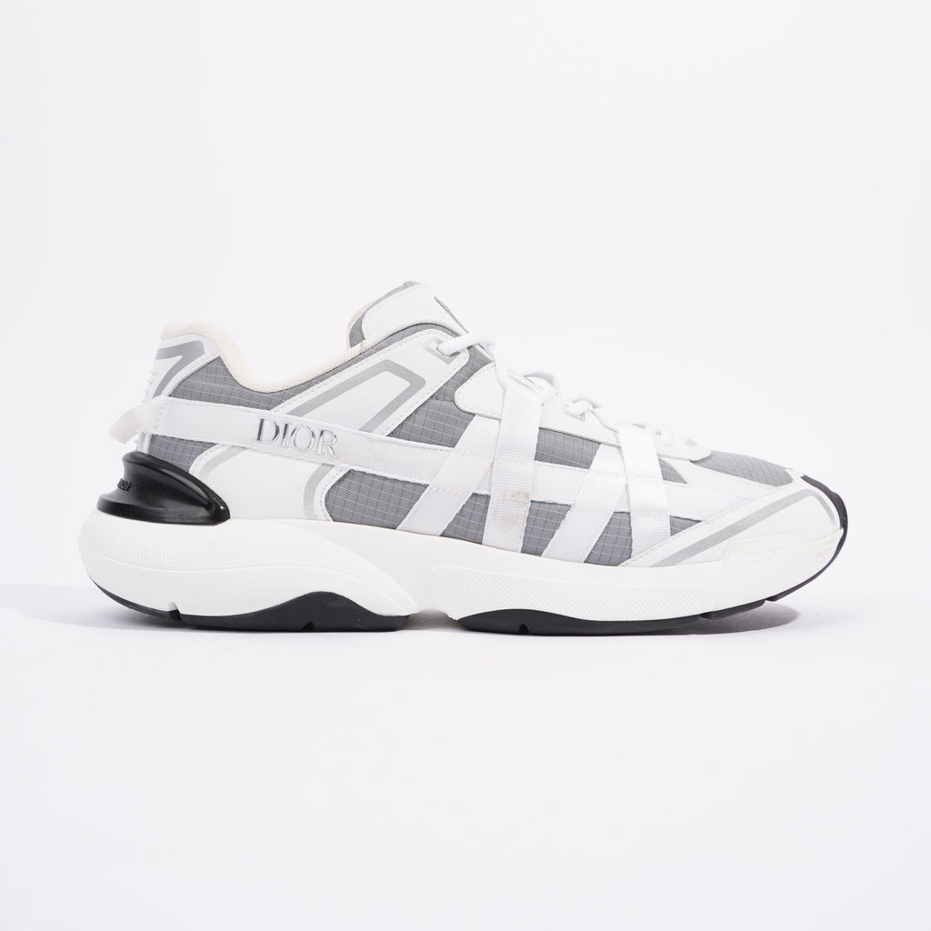 Christian Dior B24 Runtek White / Grey Technical Fabric EU 42.5 UK 8.5