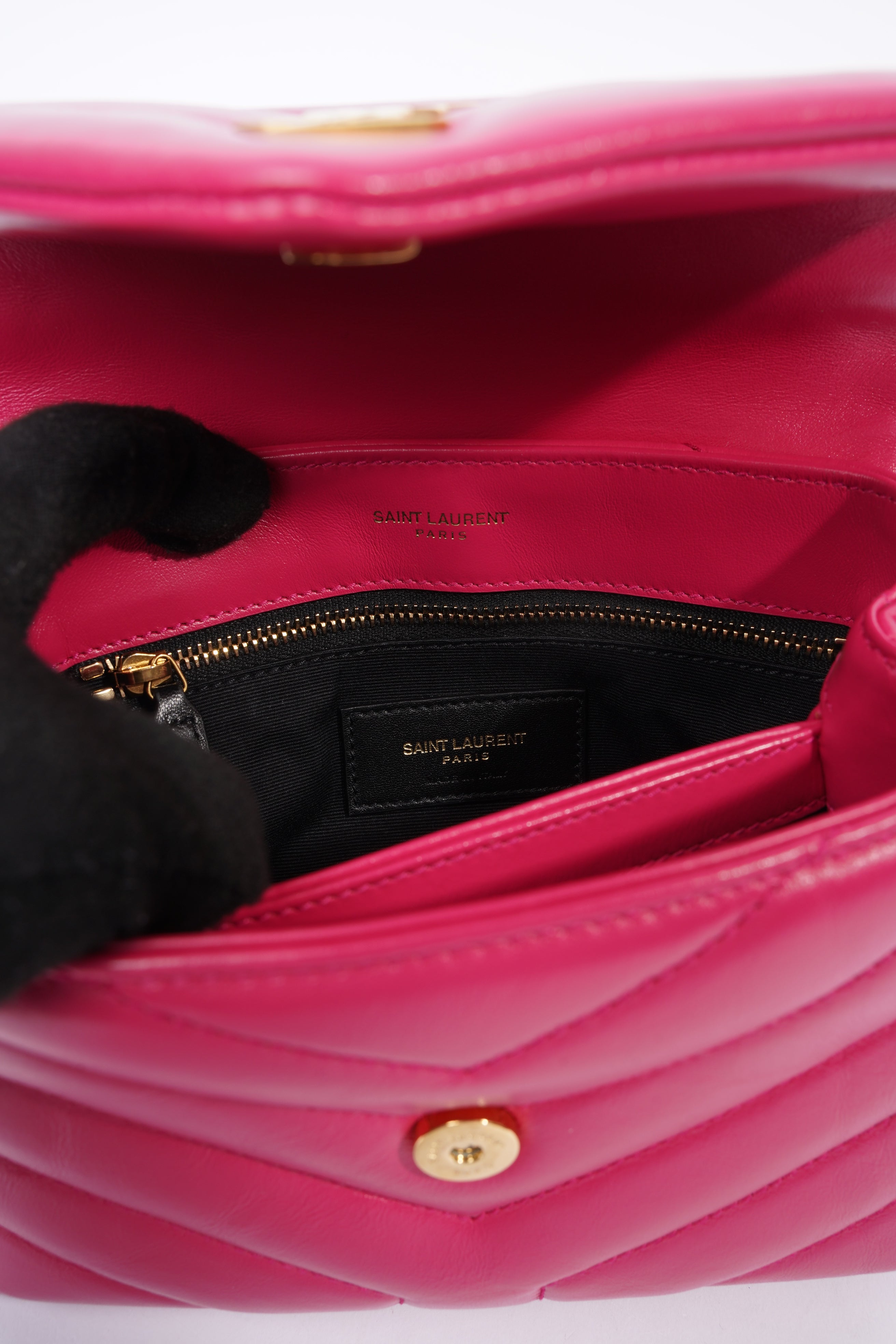 Saint Laurent Toy LouLou Pink Leather