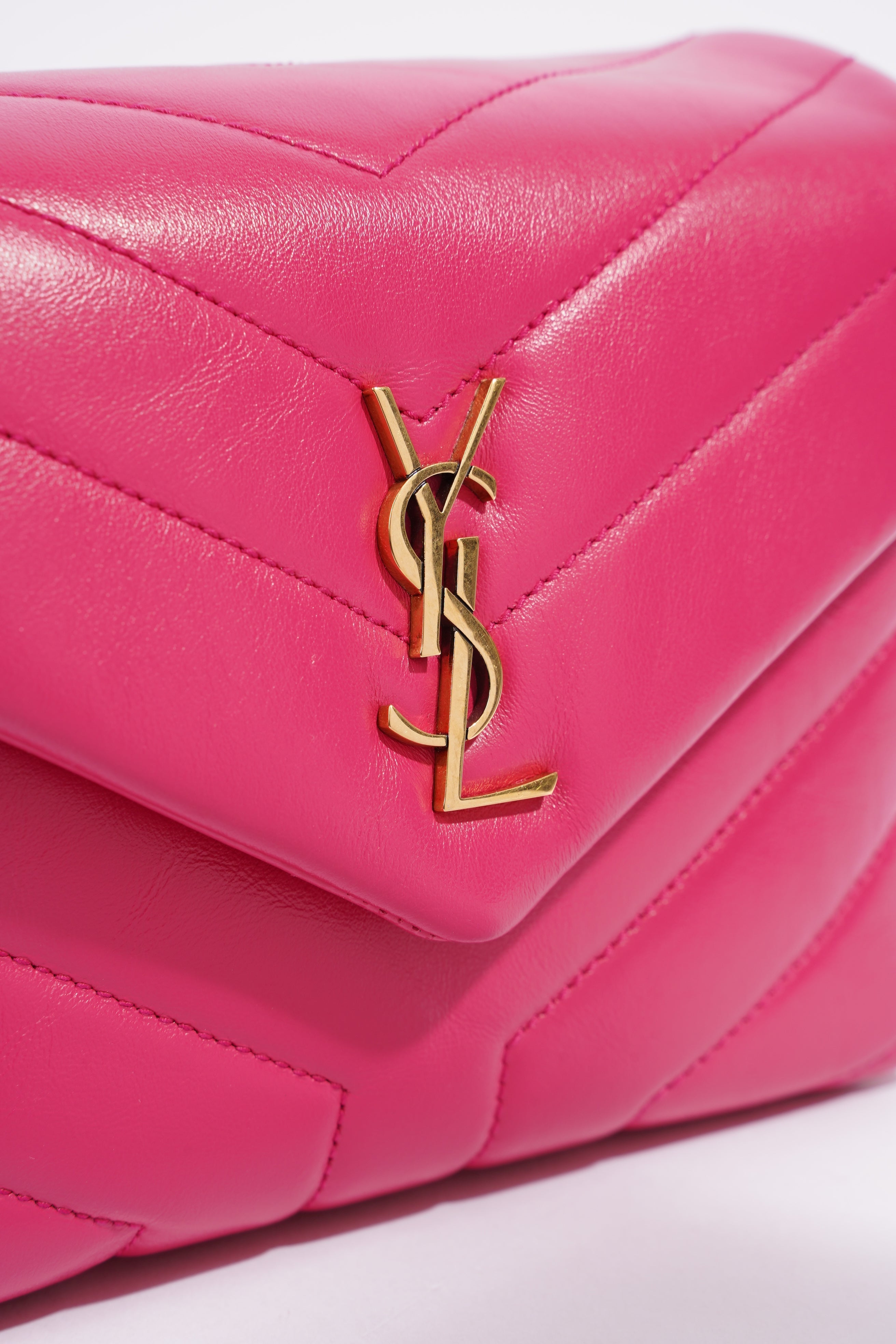 Saint Laurent Toy LouLou Pink Leather