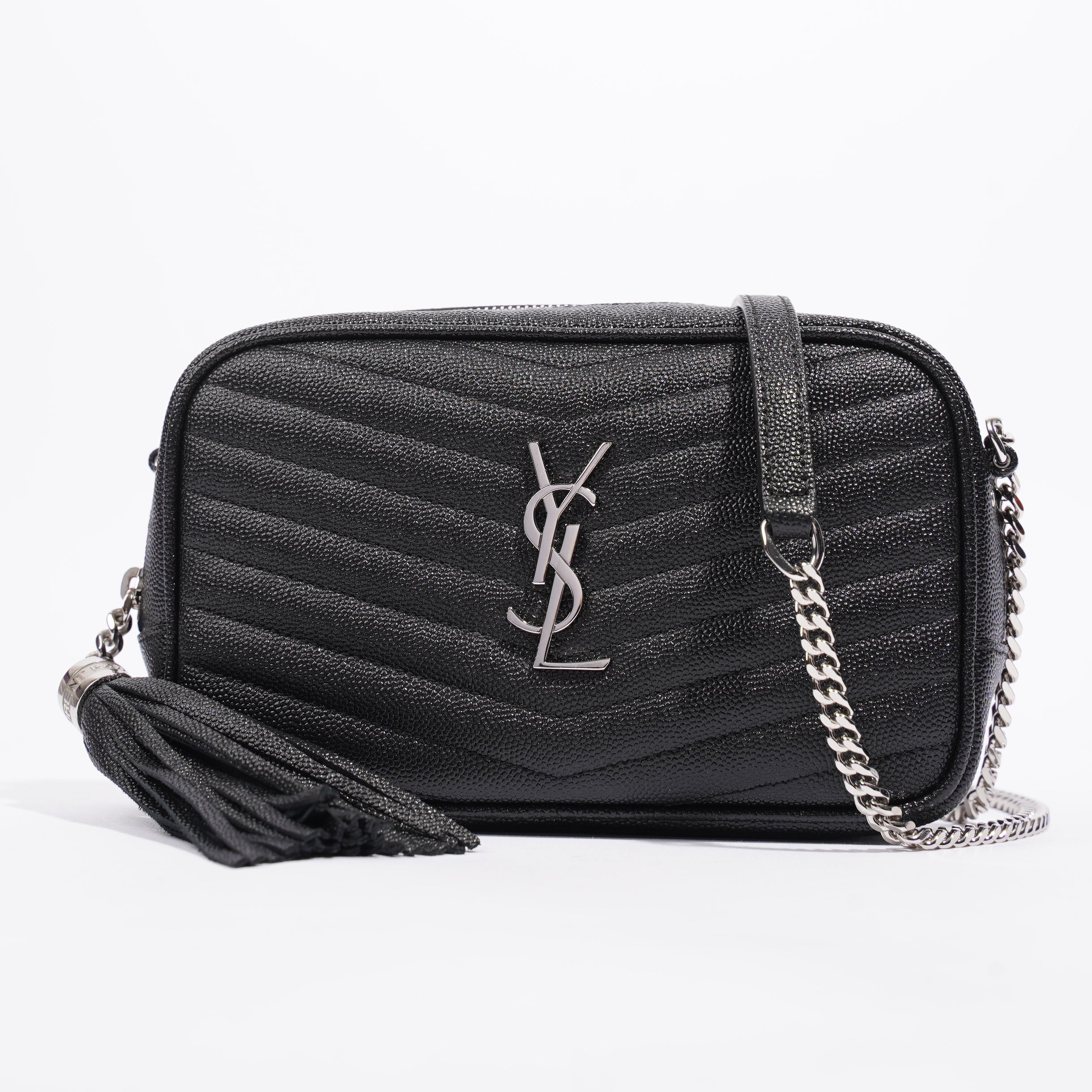 Saint Laurent Mini Lou Camera Bag Black Calfskin Leather