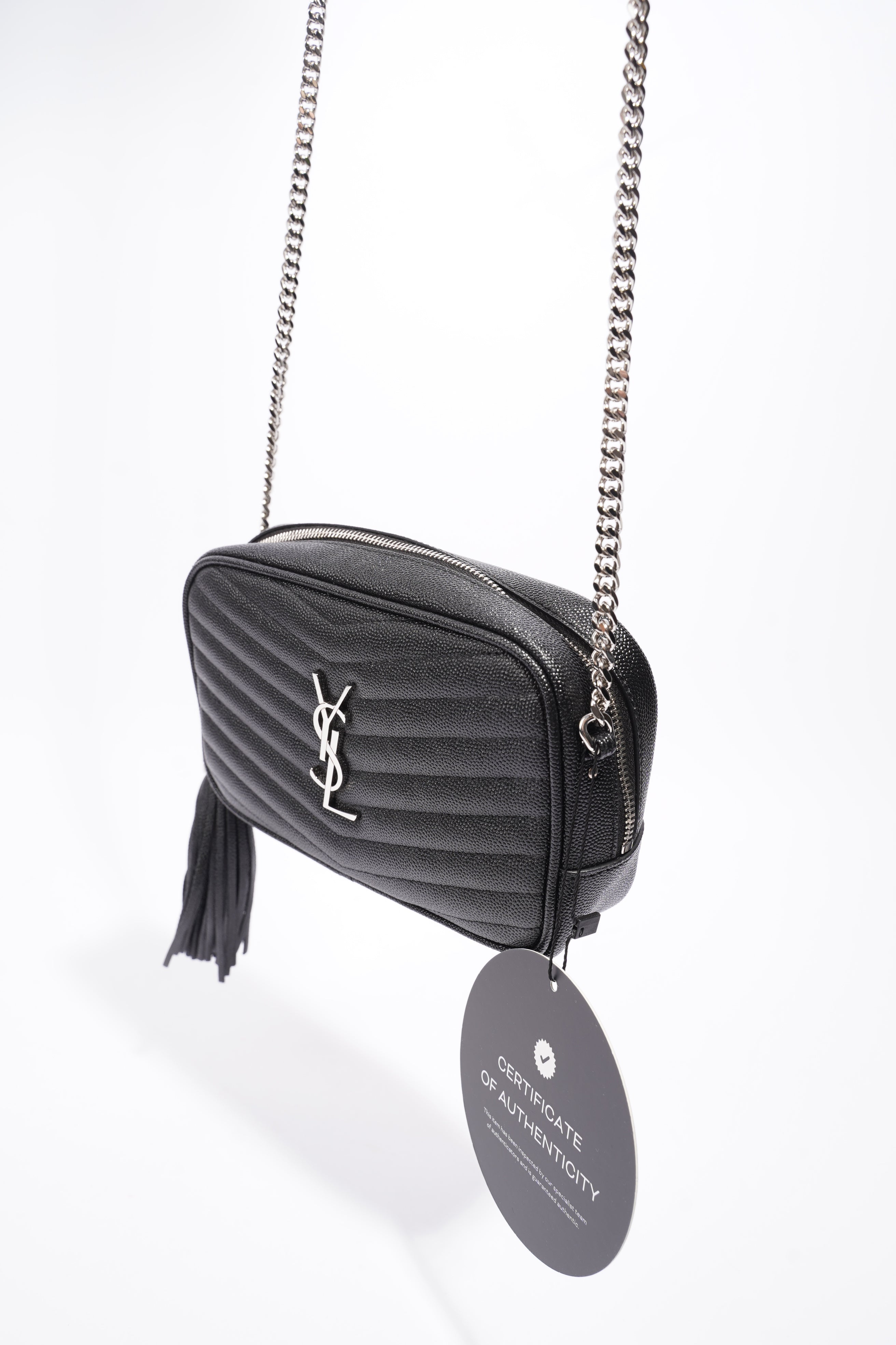 Saint Laurent Mini Lou Camera Bag Black Calfskin Leather
