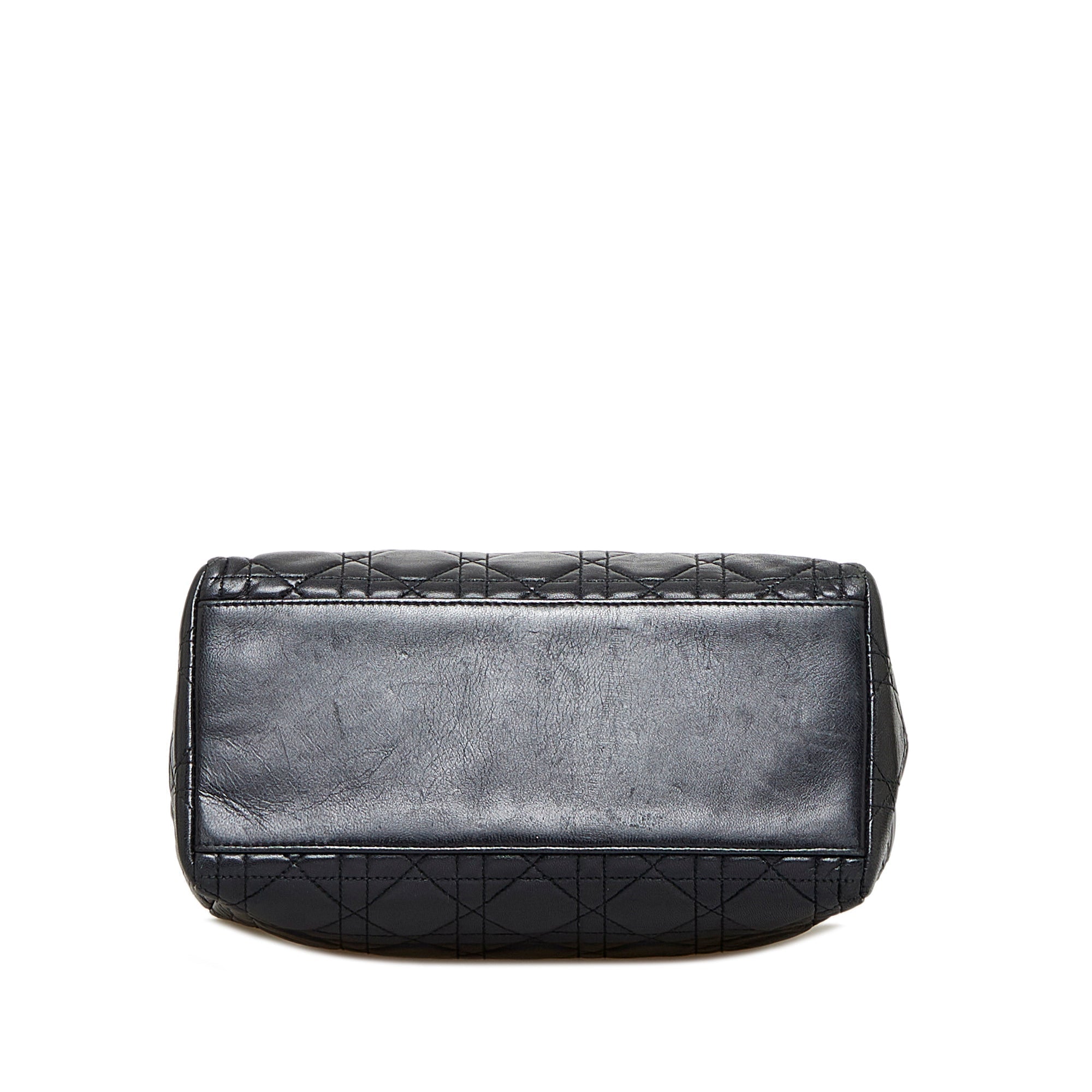 Dior Lady Dior Medium Black Cannage Quilted Leather