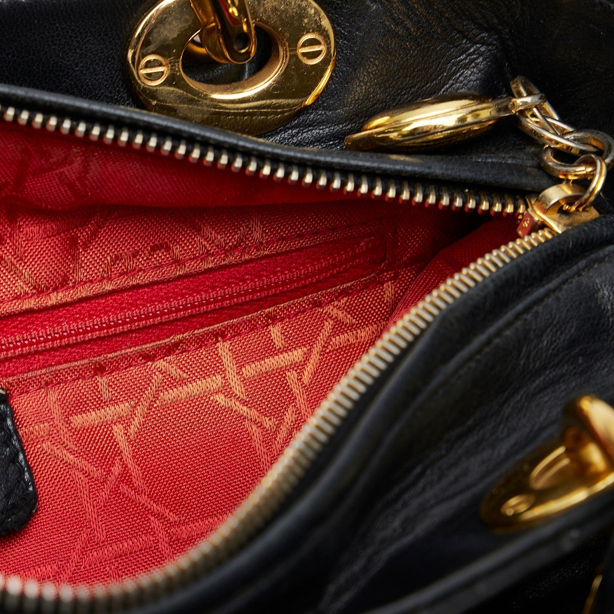 Dior Lady Dior Medium Black Cannage Quilted Leather