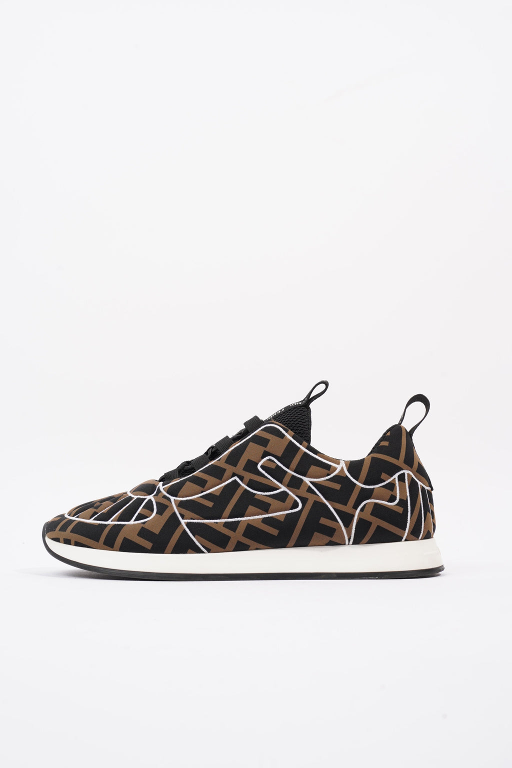 Fendi Freedom Black / Brown / White Neoprene EU 37 UK 4