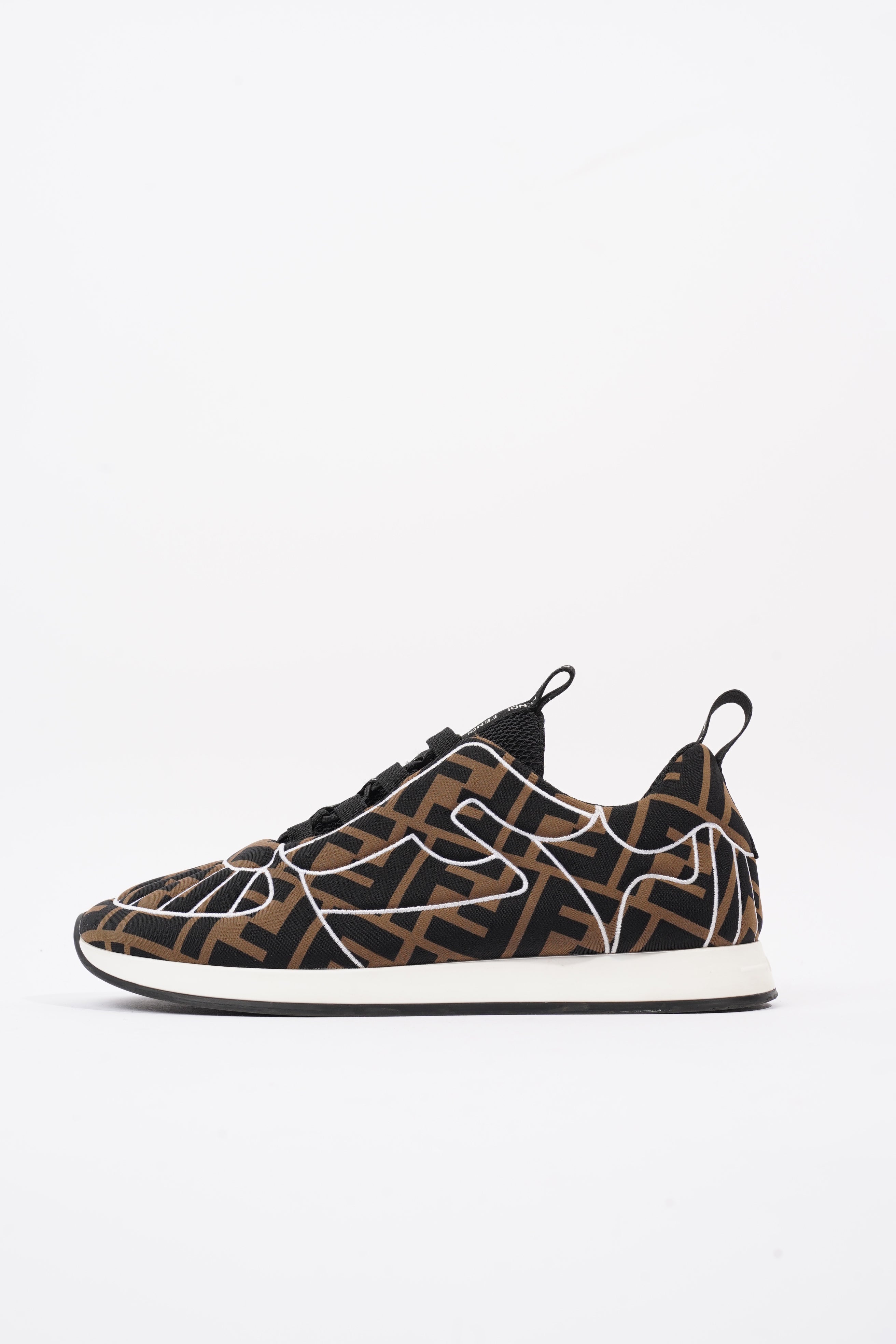 Fendi Freedom Black / Brown / White Neoprene EU 37 UK 4