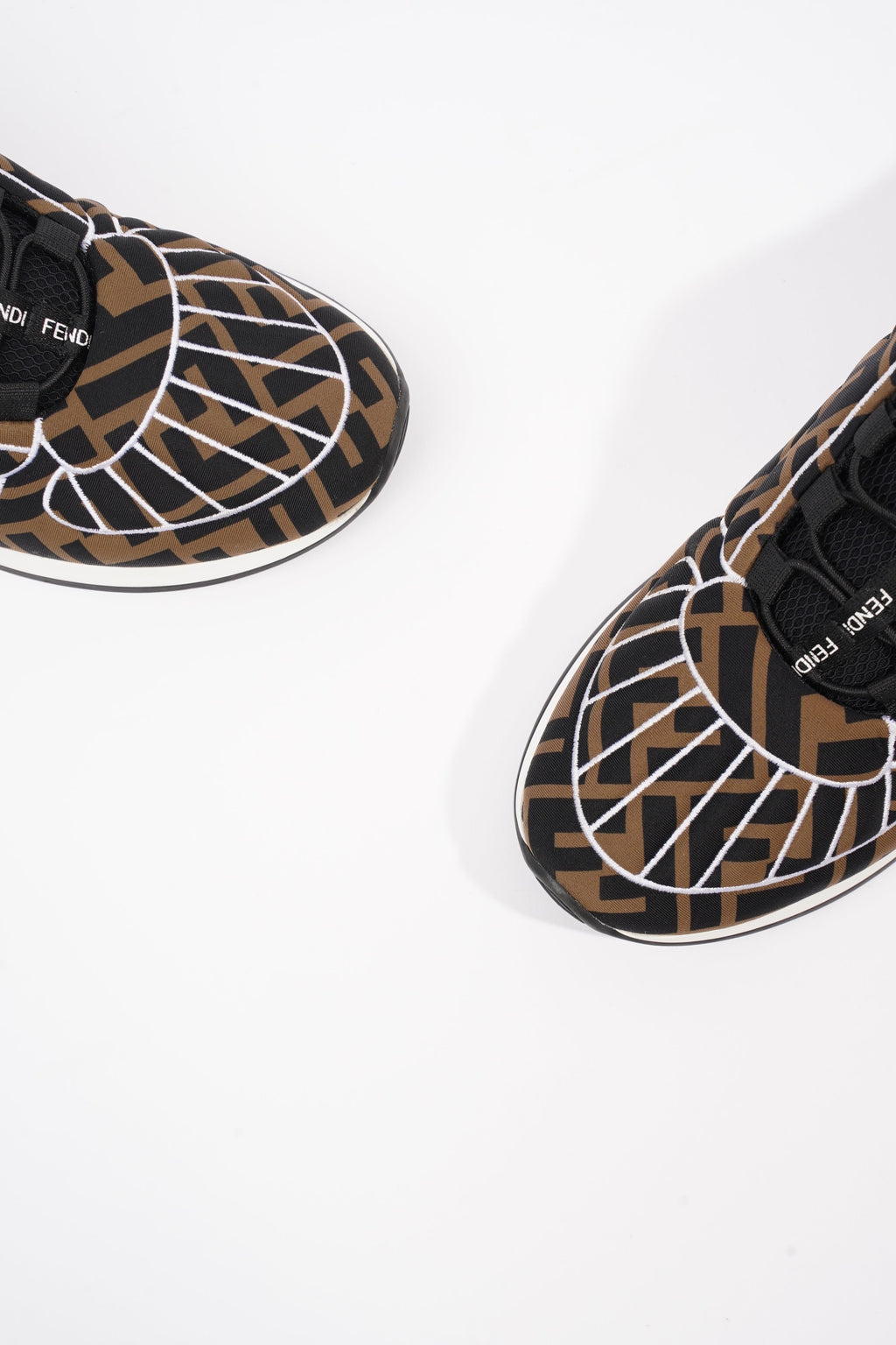 Fendi Freedom Black / Brown / White Neoprene EU 37 UK 4