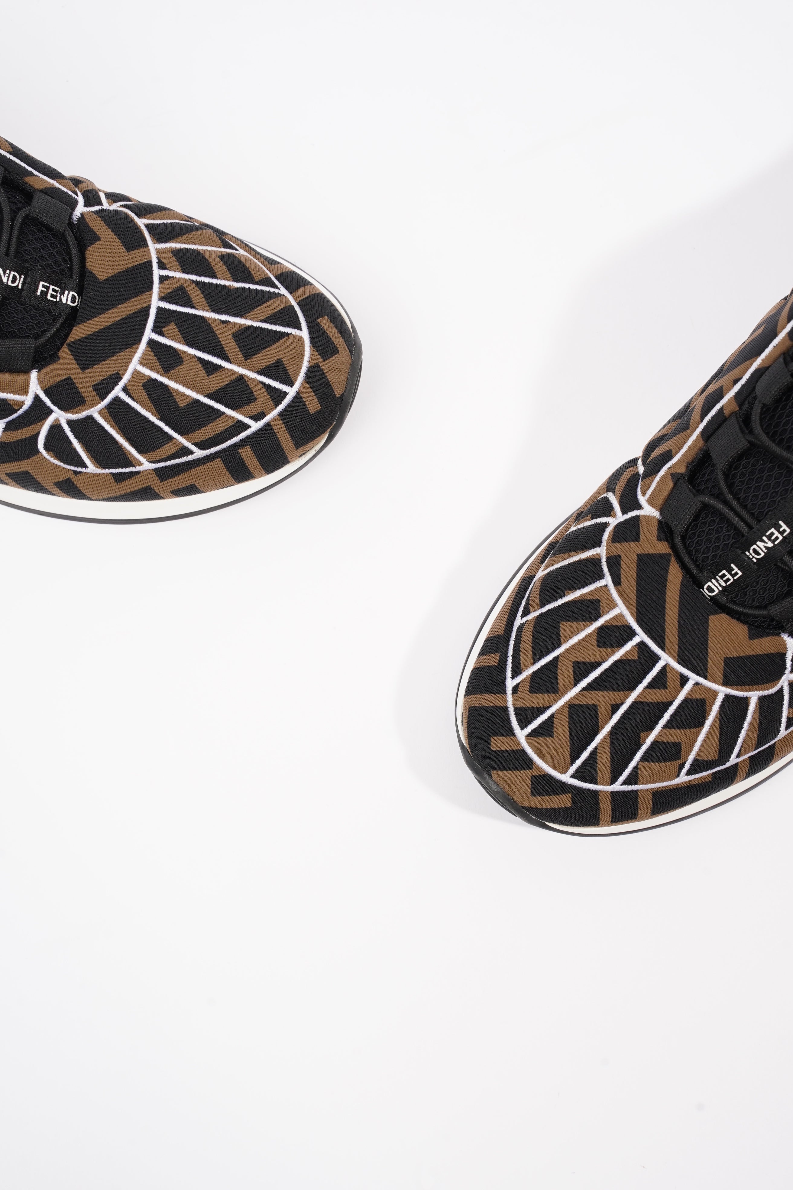 Fendi Freedom Black / Brown / White Neoprene EU 37 UK 4