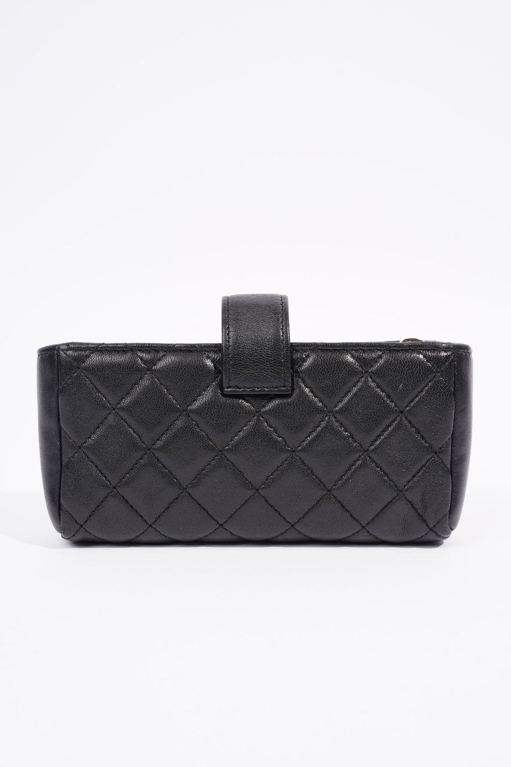 Chanel Zip Wallet Black Lambskin Leather